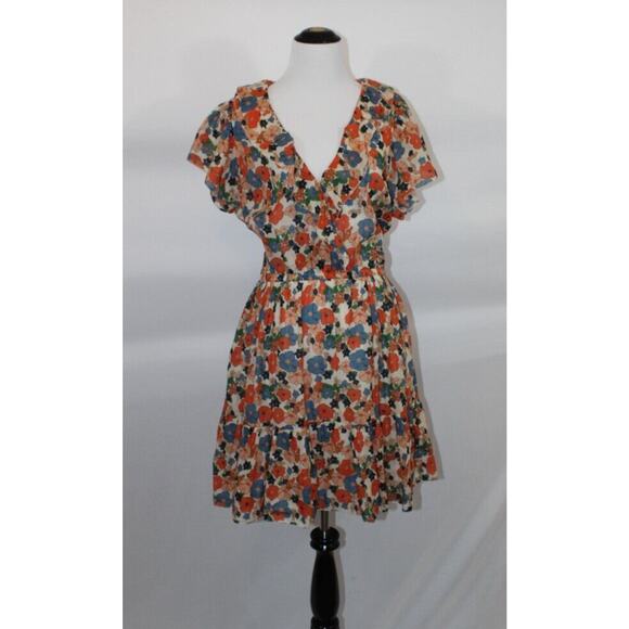 TROVATA Birds of Paradis Sz M Medium Marcella Dress Marina Floral Ruffle - Picture 4 of 8